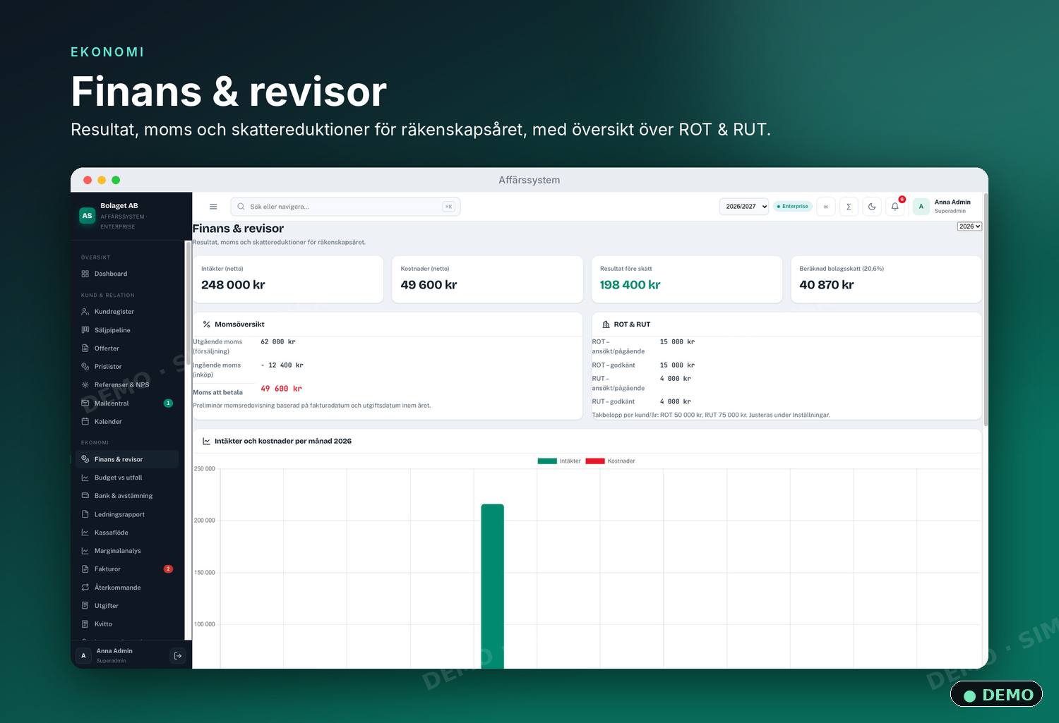 Finans & revisor (demo)
